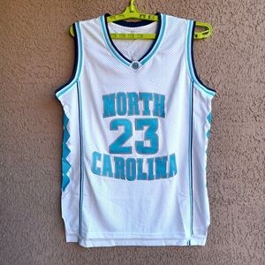 Michael Jordan #23 University of North Carolina Basketball Jerseys White White M